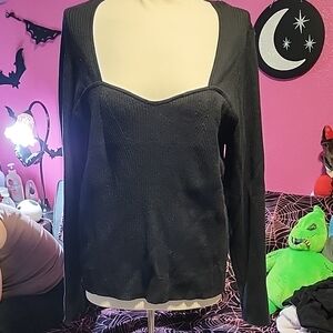 Black Long Sleeve Top